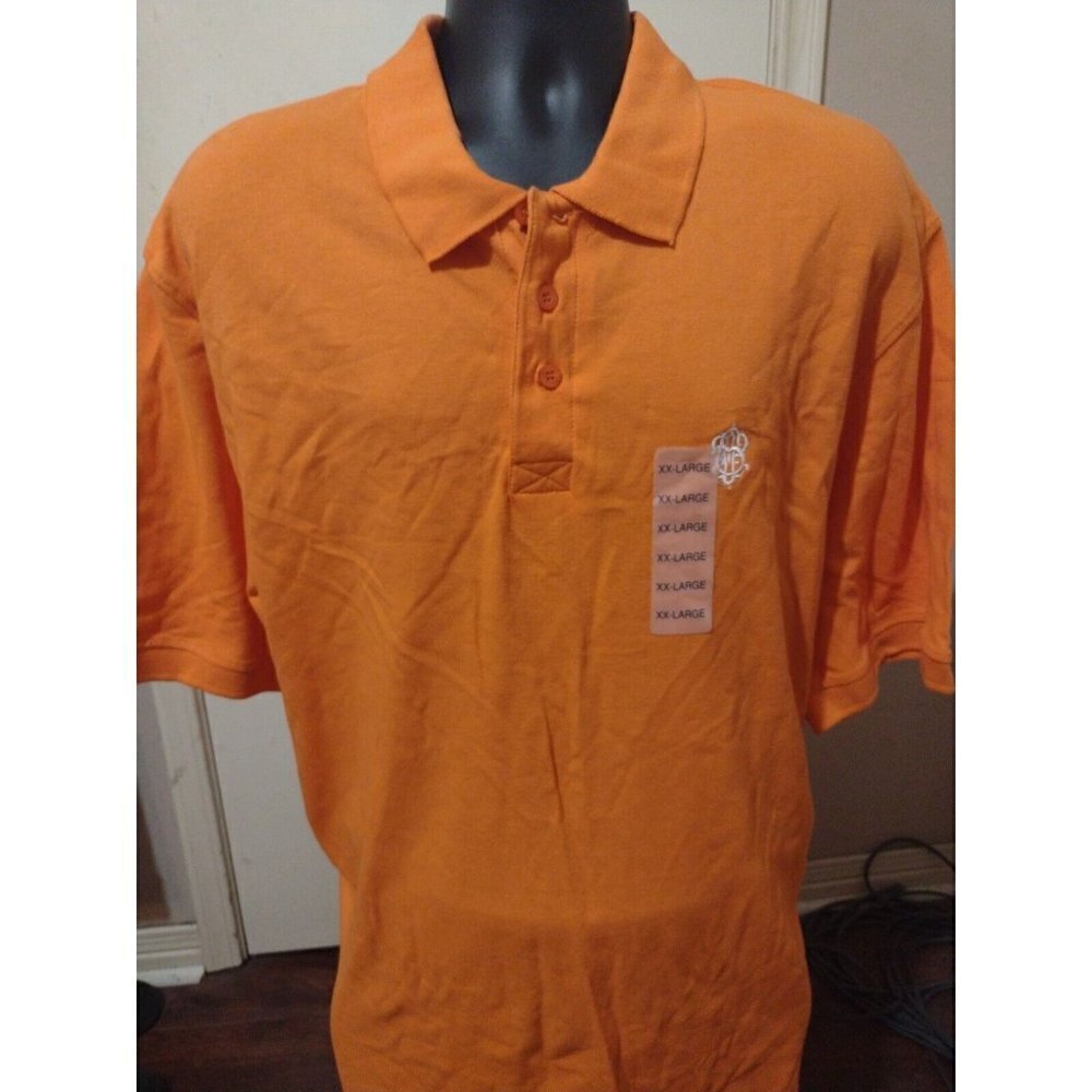 NWT South Pole Authentic Collection Mens Orange Short Sleeve Polo Shirt Size 2XL